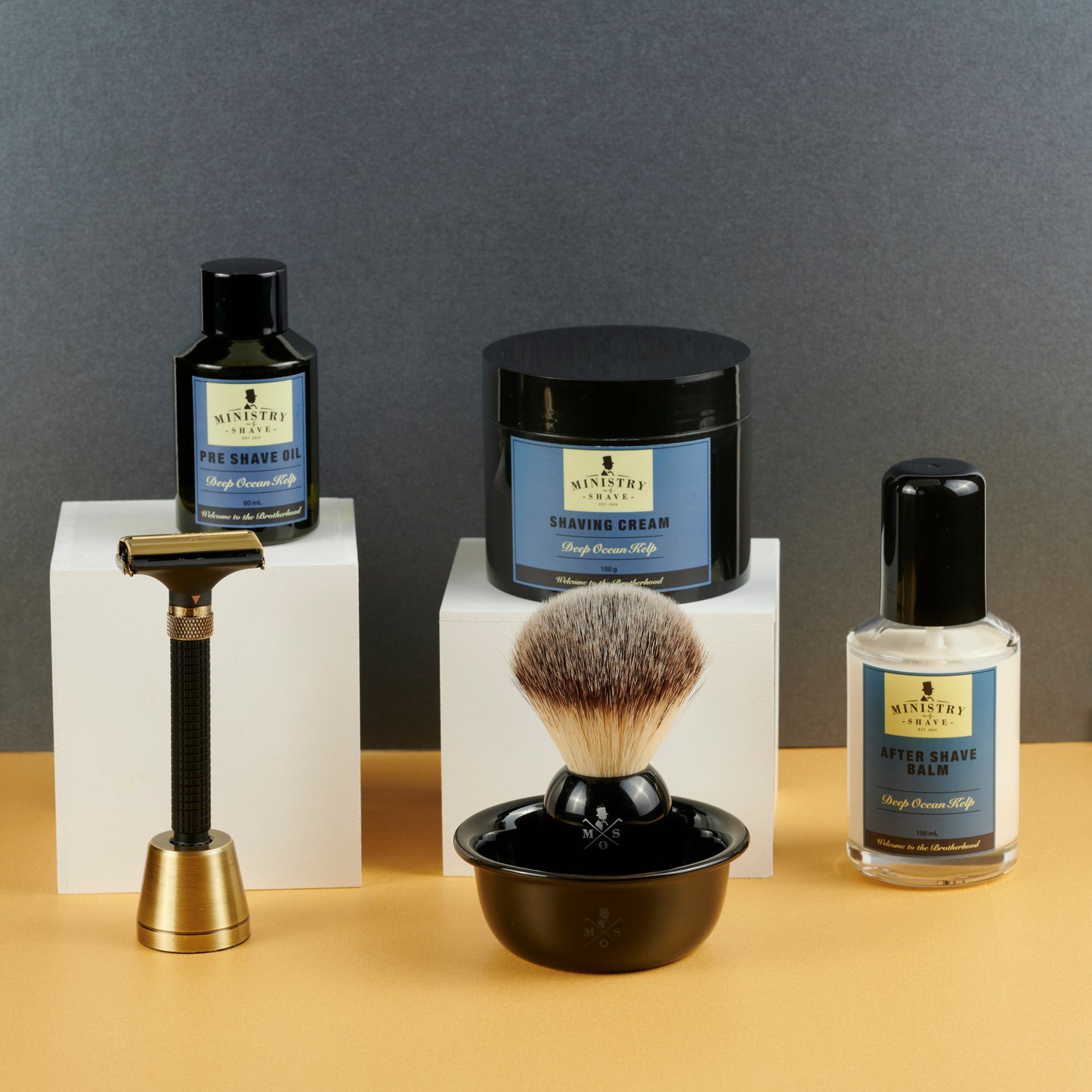 MoS Black and Gold Adjustable Razor Kit