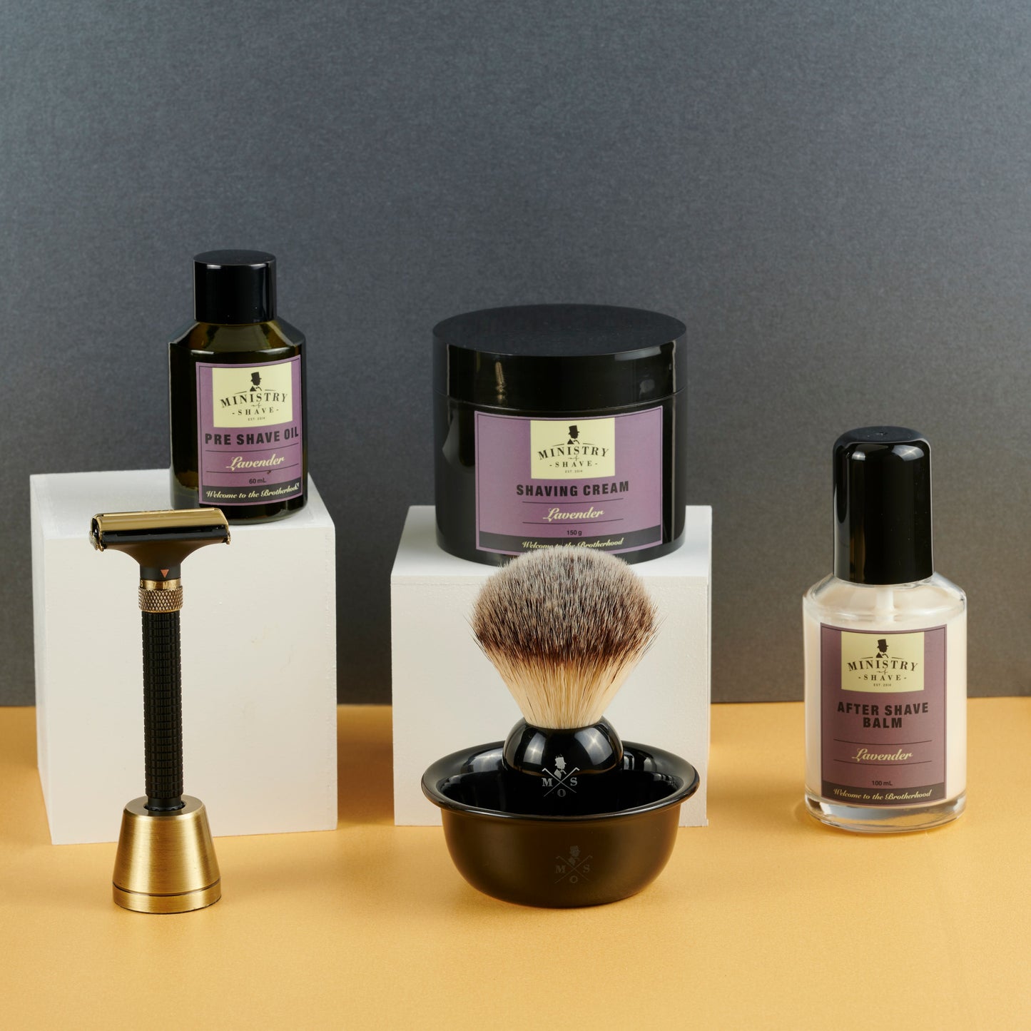 MoS Black and Gold Adjustable Razor Kit