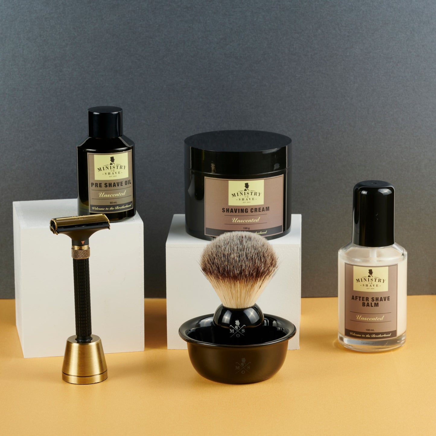 MoS Black and Gold Adjustable Razor Kit